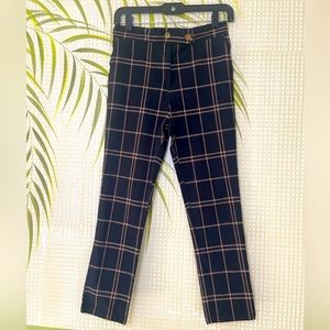 Ivy & Main black/brown plaid ankle length pants Size L
